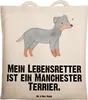 Mr. & Mrs. Panda Jutebeutel Manchester Terrier Lebensretter Produktbild-Vorschau 1
