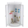 A miniature shower room for a dollhouse, shown open with its interior details visible. Voir les images du produit