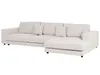 BELIANI Ecksofa Cremeweiß Stoff L-förmig 4-Sitzer Sofa mit Produktbild-Vorschau 4