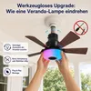 Ventilateur de Plafond E27 avec Lumière & Haut-Parleur Voir les images du produit 4