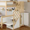Kinder-Etagenbett mit Rollbett, Stauraumtreppe, Fallschutz, Produktbild-Vorschau 9