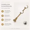 Gardinenstange 360 cm 2-läufig Antikgold 19 mm Durchmesser Produktbild-Vorschau 6