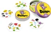 A collection of cards from the game Dobble, along with its tin packaging. Voir les images du produit