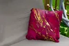 MuchoWow® Outdoor Kissen - Marmor - Rosa - Gold - Linie - Produktbild-Vorschau 2