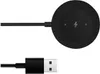 A black charging dock with a USB cable. Náhled obrázku produktu