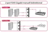 Delock Switch RJ45 10/100/1000 2 port manual bidirectional Náhled obrázku produktu 3