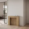 Ausziehbare Konsole 90x25/211 cm Kiba Eiche Natur Produktbild-Vorschau 8