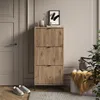 Benne à chaussures Vicco Eliza Chêne Viking 60x130cm avec 3 Voir les images du produit 1