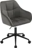 A dark gray office chair with a black base and wheels, shown from a slightly elevated front-left angle against a white background. Produktbild-Vorschau