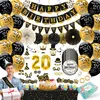 Celejoy® 20 Jahre 92-teilig Schwarz & Gold Produktbild-Vorschau 1