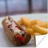 MuchoWow® Poster Leckeres Frikandel-Spezial mit Pommes Produktbild-Vorschau 1