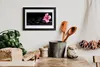 Bild 30x20 MDF-Rahmen Wandkunst Schwarz-Stein-Blumen Produktbild-Vorschau 2