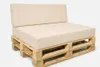 Palettenkissen 2er Set 120x80 UV Wasserabweisend Beige Produktbild-Vorschau 2
