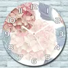 Wanduhr aus Glas Rund fi 30 Blumenbeet Vintage Quarz Deko Produktbild-Vorschau 1