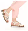 Rieker Damen Keilsandalette beige-gold, Damen:40 EU Produktbild-Vorschau 46