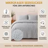 Malika Mikrofaser-Seersucker-Bettwäsche 3-teilig, 200 × 220 Produktbild-Vorschau 4