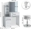 Toaletný stolík Vicco Conrada biely 80 cm s LED osvetlením Náhľad obrázku produktu 7