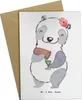 Mr. & Mrs. Panda Klappkarte Barkeeperin Herz - Weiß - Produktbild-Vorschau 1