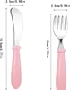 Dětské bezpečnostní příbory Blurred Steel Pink 3 kusy Náhled obrázku produktu 2