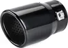 A black exhaust tip with a perforated inner surface and a clamp for attachment. Podgląd zdjęcia produktu