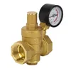 A brass water pressure regulator with a gauge, isolated on a white background. Náhľad obrázku produktu