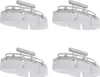 vidaXL Deckenlampe mit ellipsenförmigen Glasschirmen 4 Stk. Produktbild-Vorschau 1