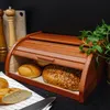creative home Brotkasten Erle mit Roll-Deckel, Braun, Produktbild-Vorschau 3