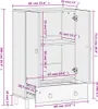 vidaXL Vysoká doska 60x33x100 cm Massivholz Mango Náhľad obrázku produktu 8
