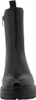 A black Chelsea boot is shown from the front against a white background. Produktbild-Vorschau