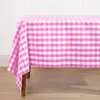HOMESCAPES Pink karierte Tischdecke aus 100% Baumwolle, 138 Produktbild-Vorschau 1