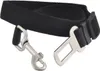 A black dog seatbelt with silver metal clips. Náhľad obrázku produktu