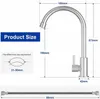 Diagrams and measurements of a kitchen faucet and its installation requirements. Produktbild-Vorschau