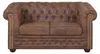 Edles Chesterfield Sofa 2 Sitzer in Mikrofaser Vintage Produktbild-Vorschau 2