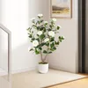 COSTWAY 90cm Kunstbaum mit Blüten, Künstlicher Produktbild-Vorschau 2