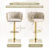 MODFU Esszimmerstühle Barhocker Samt 2er Set, Barstühle Produktbild-Vorschau 4