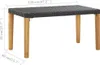vidaXL Gartenbank 120 cm Schwarz Poly Rattan und Massivholz Produktbild-Vorschau 5