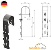 Haken 4er Set rund bis Ø50 mm | (2 Module) Balkongeländer Produktbild-Vorschau 2