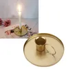 2 Retro-Eisen-Kerzenhalter, Gold, mit Griff, für Tischdeko Anteprima dell’immagine prodotto