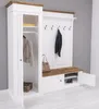 Casa Padrino Landhausstil Garderobenschrank Weiß / Braun Produktbild-Vorschau 4