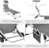 Chaise longue en aluminium Aurelie, rembourrée et pliable - Voir les images du produit 5