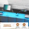 AODEMOKO Polsterbett 140 x 200 cm mit LED, Ladestation, Produktbild-Vorschau 6