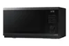 A studio shot of a black Samsung microwave oven. Podgląd zdjęcia produktu