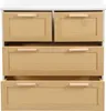 A white and wood dresser with rattan drawer fronts. Podgląd zdjęcia produktu
