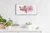 Leinwand Uhr Küche Wohnzimmer Bild 60x30 Aquarell Blumen Produktbild-Vorschau 3