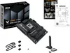 A product shot of a motherboard and its accessories, along with packaging and documentation. Produktbild-Vorschau
