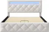 Letto imbottito Fortuna Lai 140x200 cm, LED, idraulico, Anteprima dell’immagine prodotto 7