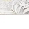Kurzflorteppich Creme mit Blätterdesign Glanzoptik weich Produktbild-Vorschau 7