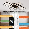 LED-Deckenlampe schwarz 90×60 cm, moderne Deckenlampe mit 3 Produktbild-Vorschau 2