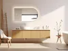 HOKO Specchio curvo a LED con cornice in metallo 60x100 cm Anteprima dell’immagine prodotto 11