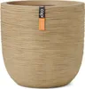 A close-up studio shot of a beige planter pot with a textured surface. Produktbild-Vorschau